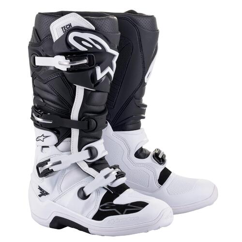 Alpinestars 2023 Tech 7 White/Black Boots [Size:7]