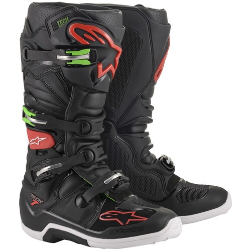 Alpinestars Tech 7 Black/Red/Green Boots [Size:11]