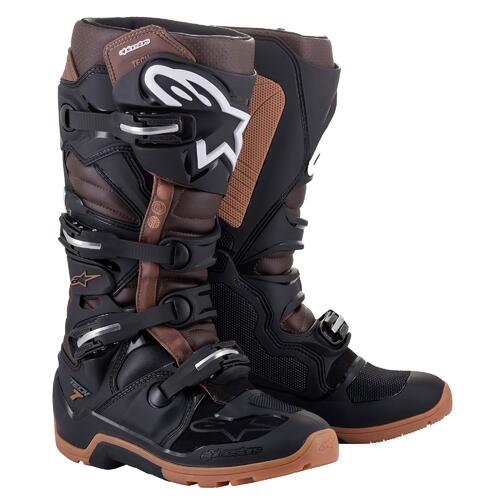 Alpinestars 2023 Tech 7 Enduro Black/Dark Brown Boots [Size:8]