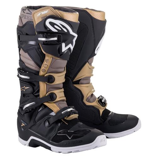 Alpinestars 2023 Tech 7 Drystar Enduro Black/Grey/Gold Boots [Size:9]