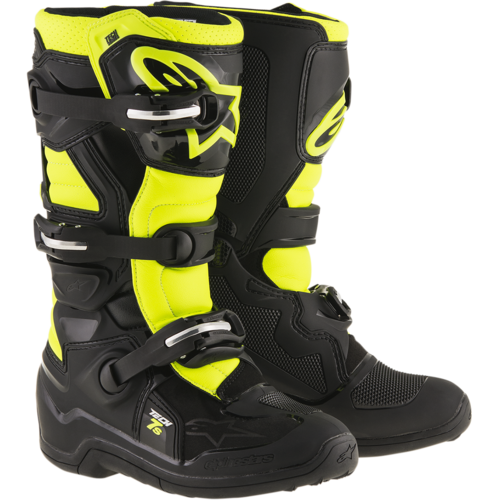 Alpinestars Tech 7S Black/Fluro Yellow Youth Boots [Size:2]