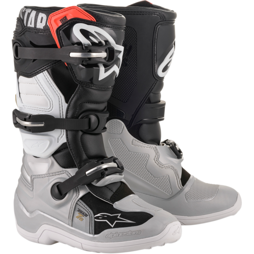 Alpinestars 2023 Tech 7S Black/Silver/White/Gold Youth Boots [Size:2]