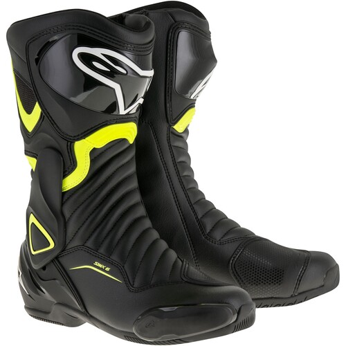 Alpinestars SMX 6 V2 Black/Fluro Yellow Boots [Size:41]