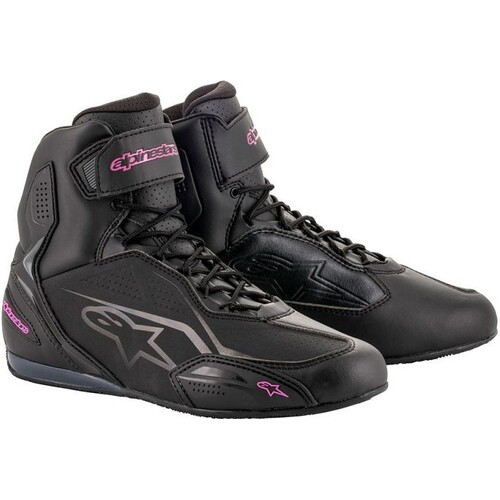 Alpinestars Stella Faster-3 Ride Black/Fuchsia Pink Womens Shoes [Size:5]
