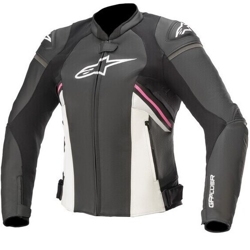 Alpinestars Stella GP Plus R V3 Air Black/White/Fuchia Womens Leather Jacket [Size:44]