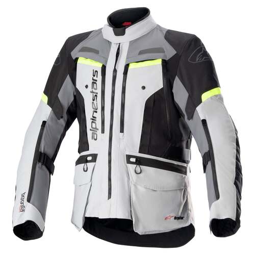 Alpinestars Bogota Pro Drystar Ice Gray/Dark Gray/Fluro Yellow Jacket [Size:SM]
