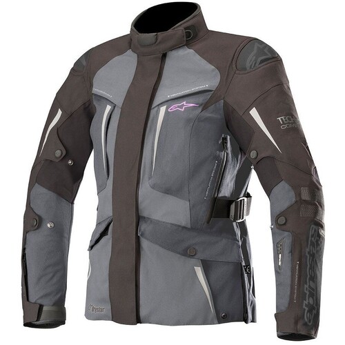 Alpinestars Stella Yaguara Drystar Black/Grey/Anthracite Womens Textile Jacket (Tech Air Compatible) [Size:SM]