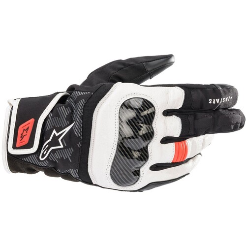 Alpinestars SMX Z Drystar Black/White/Fluro Red Gloves [Size:SM]