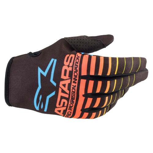 Alpinestars 2022 Radar Black/Fluro Yellow/Coral Youth Gloves [Size:XS]