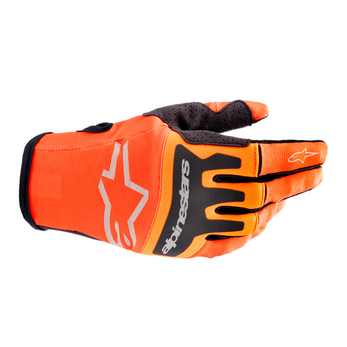 Alpinestars 2023 Techstar Hot Orange/Black Gloves [Size:SM]