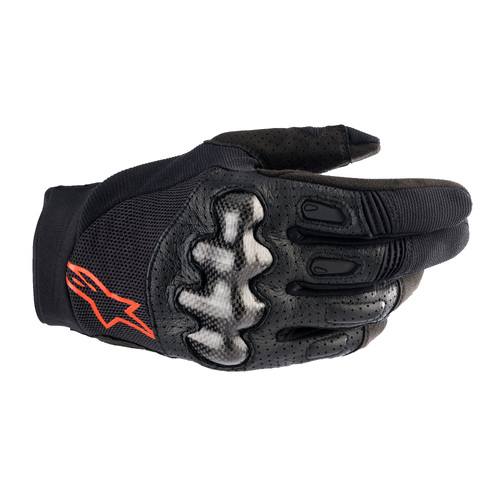 Alpinestars 2023 Megawatt Black/Fluro Red Gloves [Size:SM]