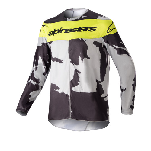 Alpinestars 2023 Racer Tactical Cast Gray Camo/Fluro Yellow Youth Jersey [Size:SM]