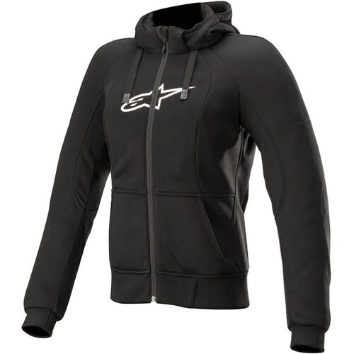 Alpinestars Stella Chrome Sports Black Womens Textile Hoodie Jacket [Size:MD]