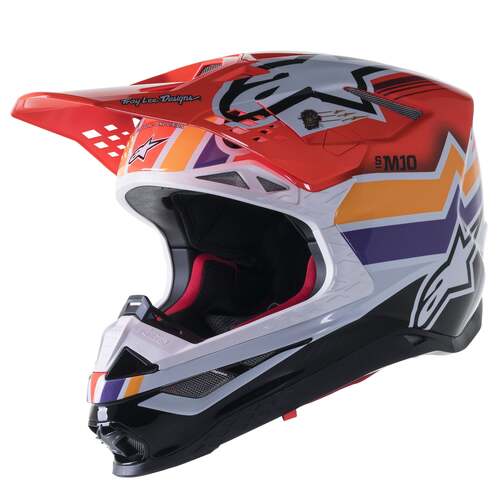 Alpinestars 2023 Limited Edition Supertech M10 Firestarter Red Helmet [Size:LG]