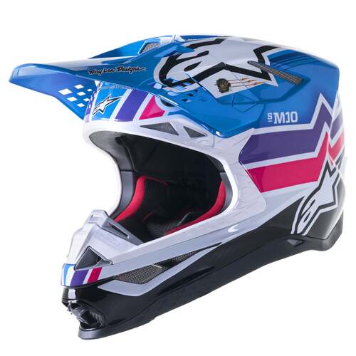Alpinestars 2023 Limited Edition Supertech M10 Starlit Blue Helmet [Size:XL]