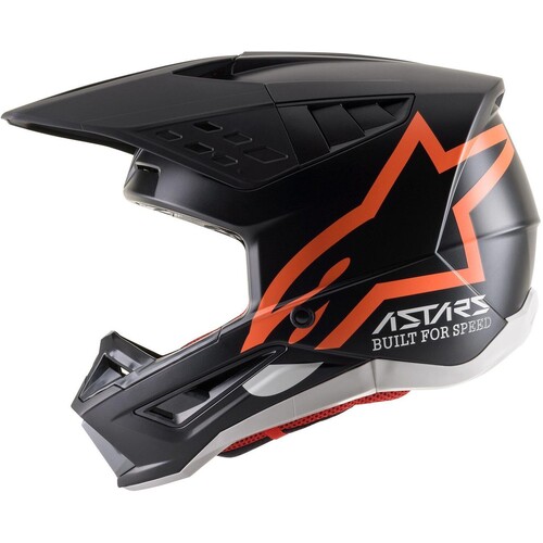 Alpinestars 2021 SM5 Compass Matte Black/Fluro Orange Helmet [Size:MD]