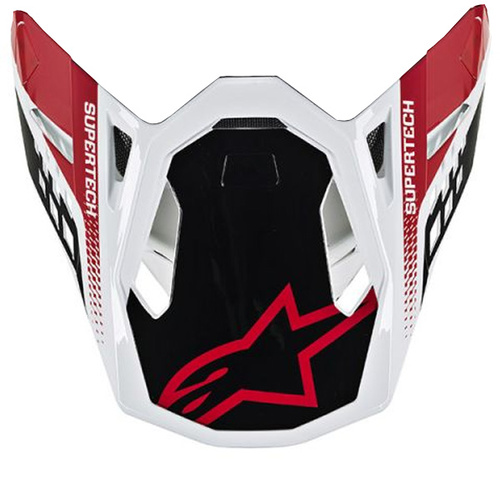 Alpinestars Replacement Visor Peak Red/White for M8 Triple Helmets