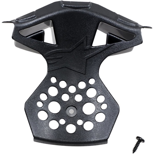 Alpinestars Replacement Chin Vent Frame Gloss Black for M10/M8 Helmets [Size:XS/SM]