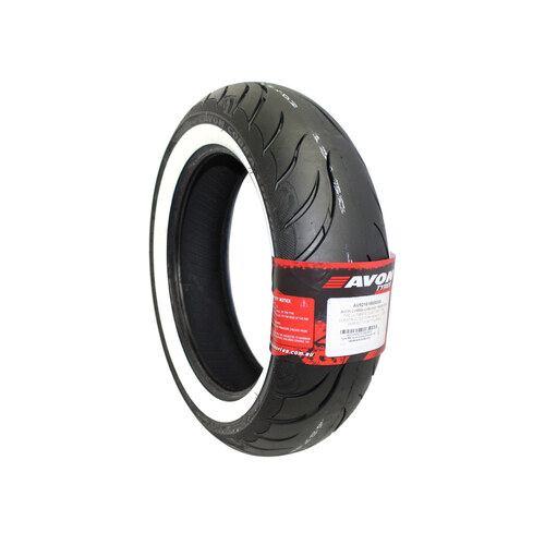 Avon Tyres AV92161865WW Cobra Chrome Whitewall AV92 Rear Tyre 180/65-B16 81H Tubeless