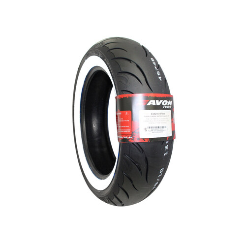 Avon Tyres AV9216187WW Cobra Chrome Whitewall AV92 Rear Tyre 180/70-R16 77V Tubeless