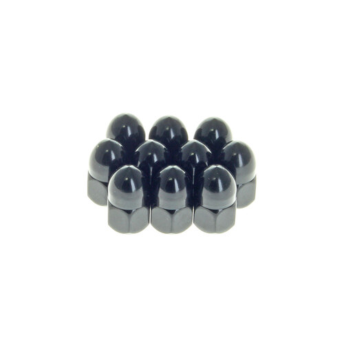 RSS BAI-03-0122BC 3/8-16 UNC Acorn OEM Style Nuts Black (10 Pack)