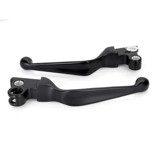 RSS BAI-07-0541VB Wide Style Hand Levers Black for H-D 82-95