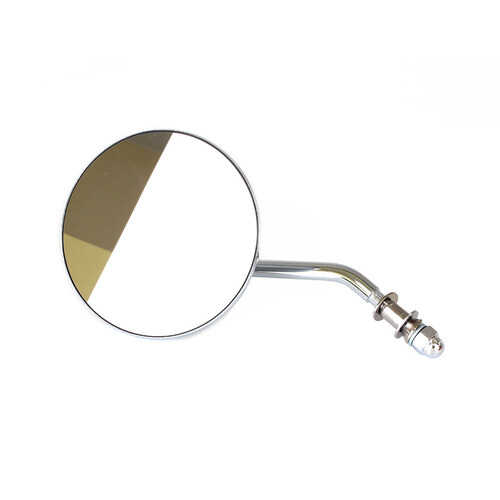 RSS BAI-60-0075L 4" Round Mirror w/Short Stem Chrome for Left Side