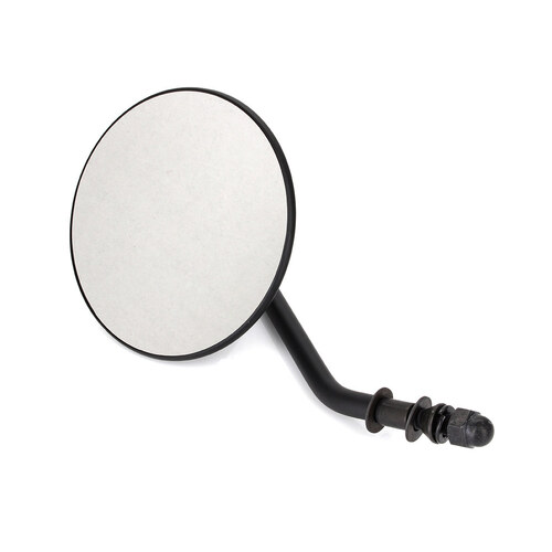 RSS BAI-60-0075MBR 4" Round Mirror w/Short Stem Black for Right Side