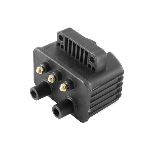 Tucker V-Twin BC-21-0074 Ignition Coil Black for Big Twin 70-99/Sportster 71-03 Models w/Upgraded Single Fire Ignition