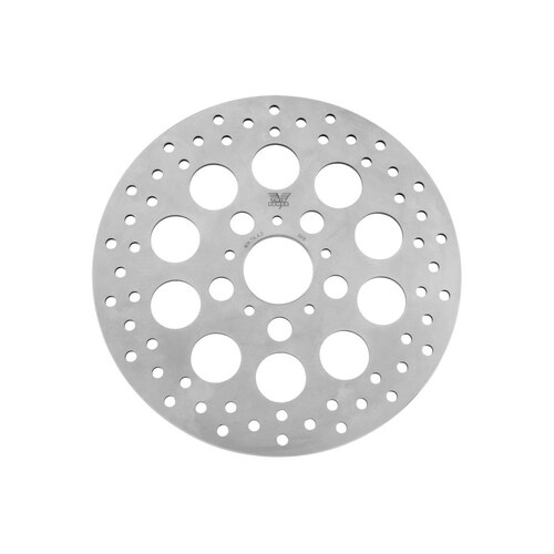 Tucker V-Twin BC-66-6837 11.5" Front Hole Design Disc Rotor Silver for Big Twin/Sportster 84-14