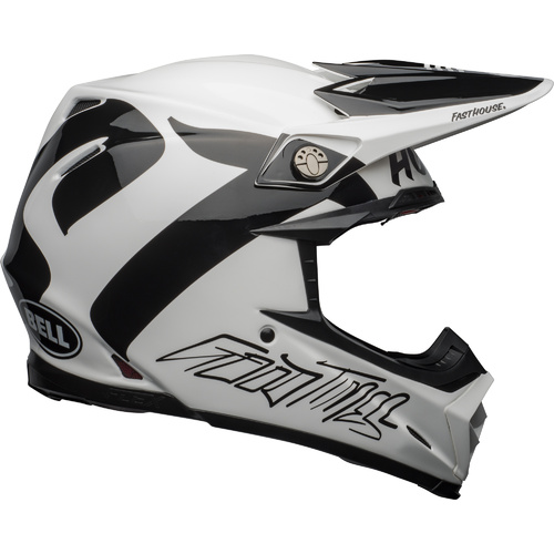 Bell 2021 Moto-9 Flex Fasthouse Newhall White/Black Helmet [Size:XS]