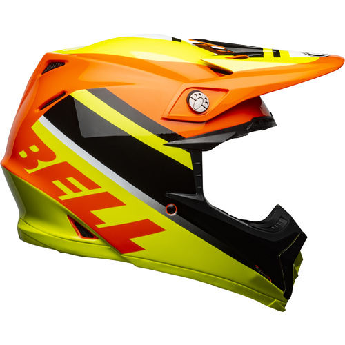 Bell 2021 Moto-9 MIPS Prophecy Yellow/Orange/Black Helmet [Size:SM]