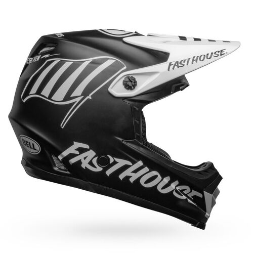 Bell Moto-9 MIPS Fasthouse Flying Colours Matte Black/White Youth Helmet [Size:SM/MD]
