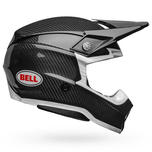 Bell Moto-10 Spherical Gloss Black/White Helmet [Size:XS]