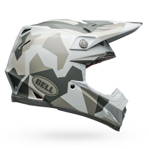 Bell Moto-9S Flex Rover Gloss Camo White Helmet [Size:MD]