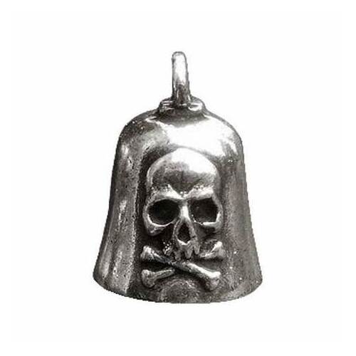 Twin Power Guardian Bell Silver w/Silver Skull n Bones