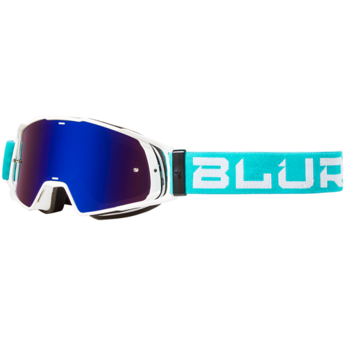 Blur B-20 Goggle Flat Teal/White w/Radium Blue Lens