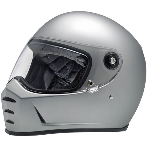 Biltwell Lane Splitter Matte Silver Helmet [Size:SM]