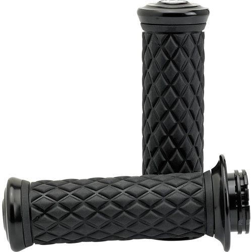 Biltwell AlumiCore 1" Grips Set for Dual Cable Black
