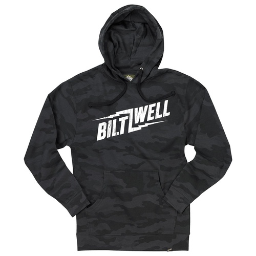 Biltwell Cracked Black Camo Pullover Hoodie [Size:SM]