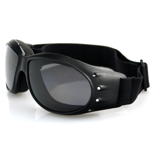 Bobster Cruiser Goggles Matte Black w/Smoke Mirror Lens