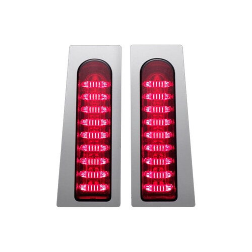 Custom Dynamics CD-PBFILLSC ProBeam LED Fillerz Red w/Smoke Lens Chrome for Touring 14-Up