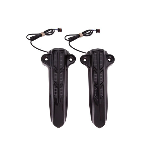 Ciro3D CIR-43003 Forkini Lower LED Fork Leg Covers Black for Touring 14-Up