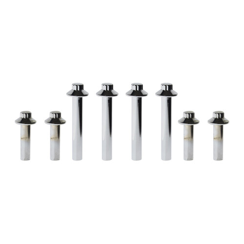 Colony Machine CM-2012-8 Head Bolts w/Polished 12 Point Chrome for Big Twin 92-17/Sportster 93-Up