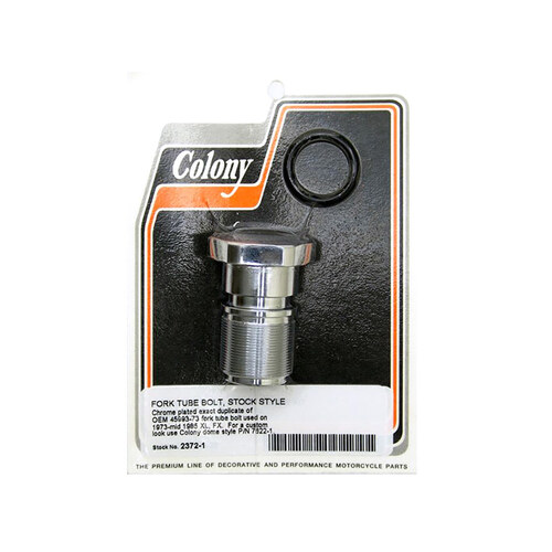 Colony Machine CM-2372-1 Fork Tube Bolt for Narrow Glide 73-85