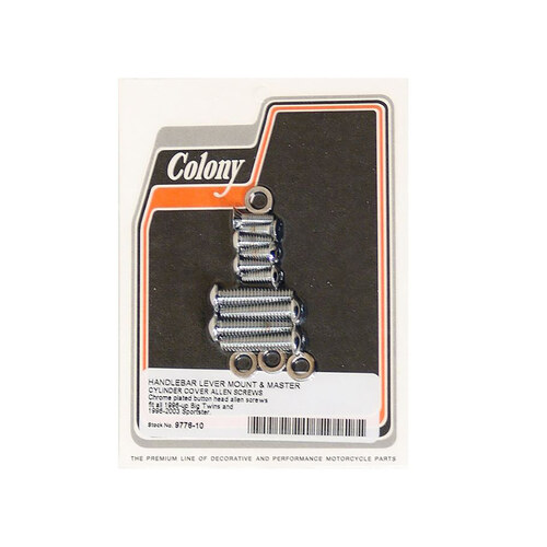 Colony Machine CM-9776-10 Handlebar Lever Bolts Chrome for Big Twin 96-Up/Sportster 96-03