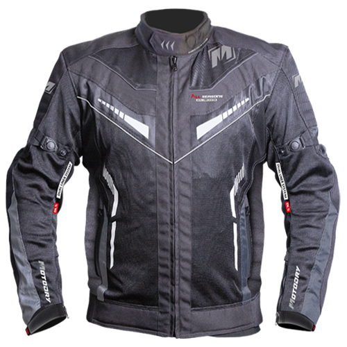MotoDry All Seasons Black Textile Jacket [Size:SM]