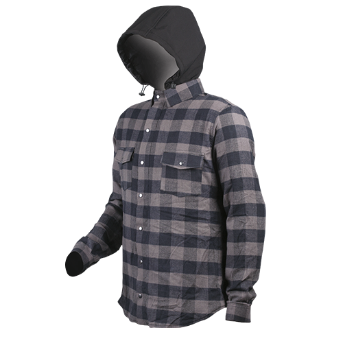 MotoDry Hunter Black/Grey Textile Hoodie Jacket [Size:SM]