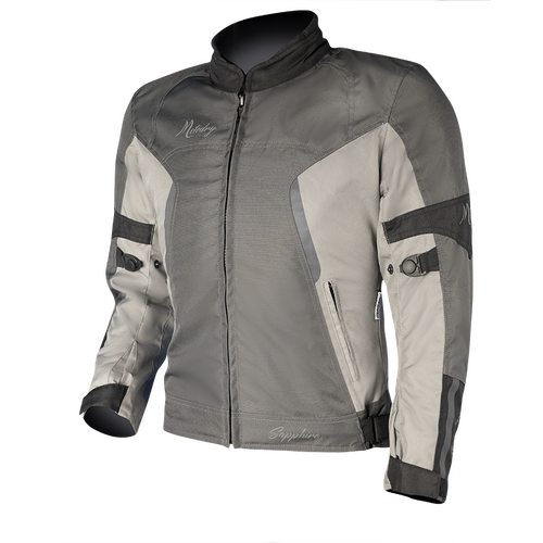 MotoDry Sapphire Grey/Silver Womens Textile Jacket [Size:8]