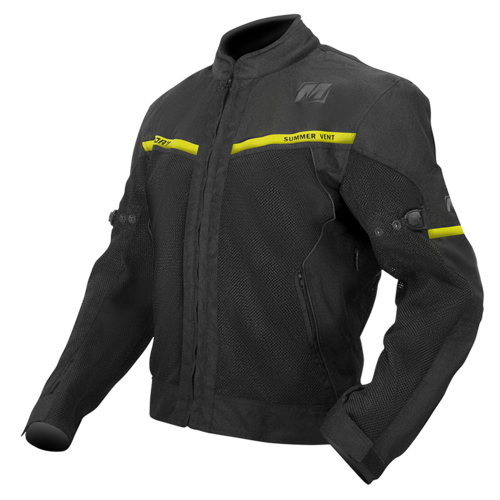 MotoDry Summer-Vent Black/Hi-Viz Textile Jacket [Size:MD]